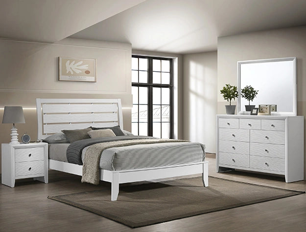 Evan King Bed White