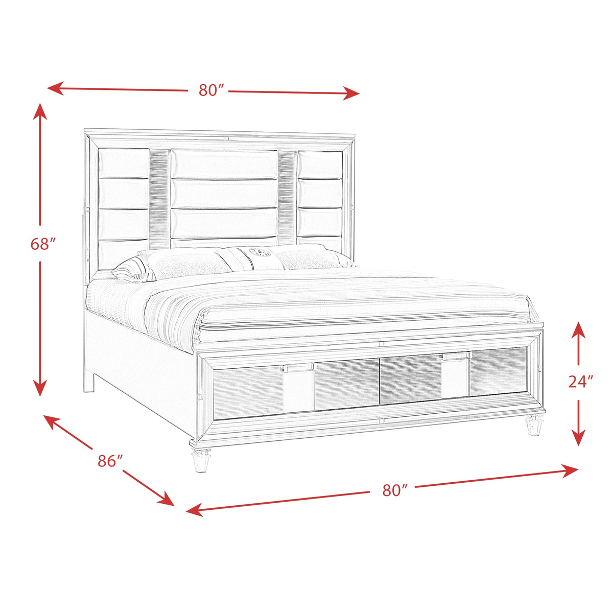 Twenty Nine Bed White