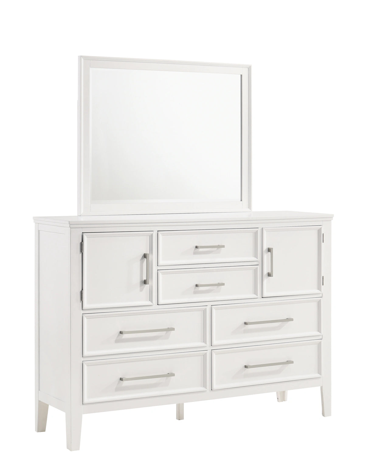 ANDOVER 60" DRESSER W/DOORS-WHITE