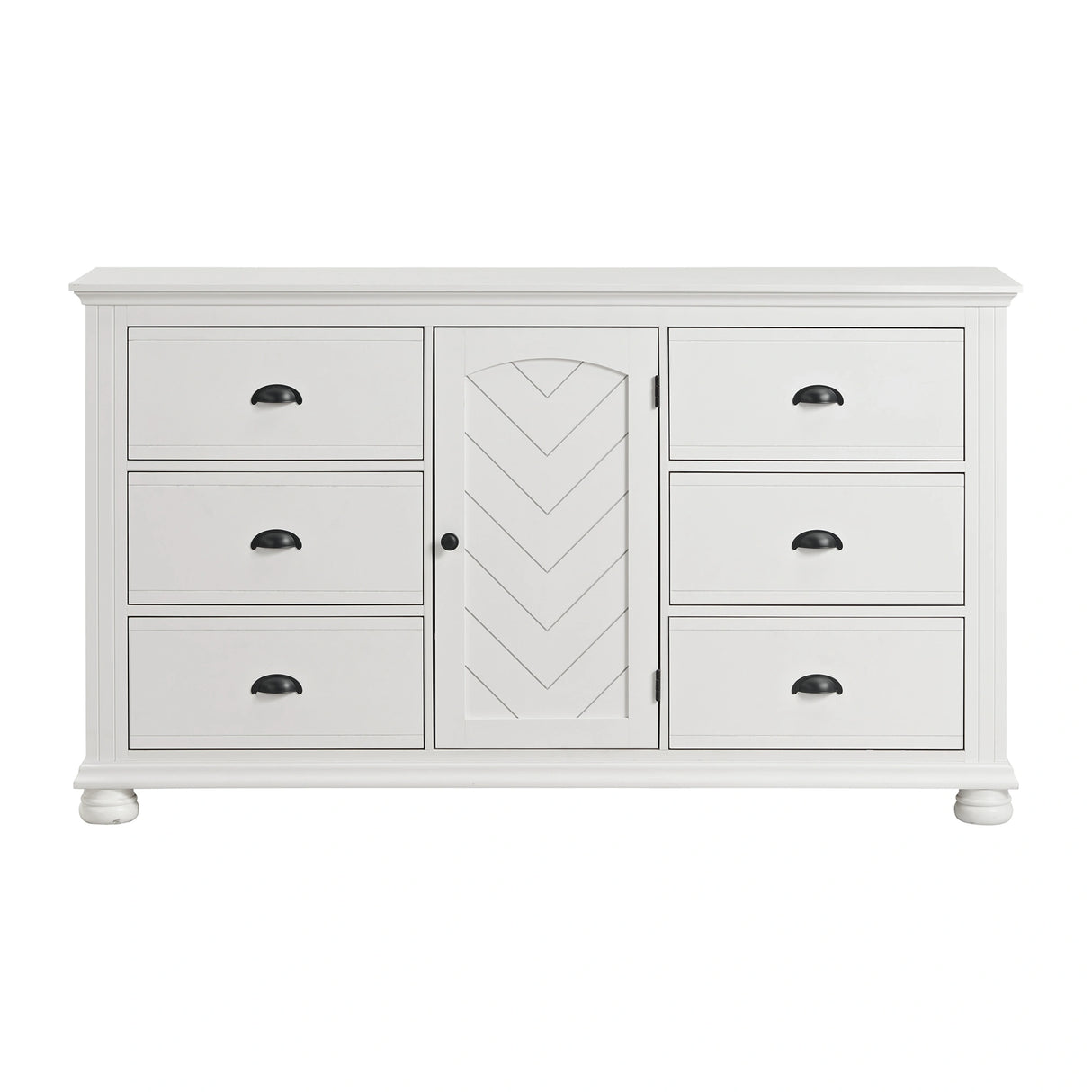 Kona 6-Drawer Dresser in White