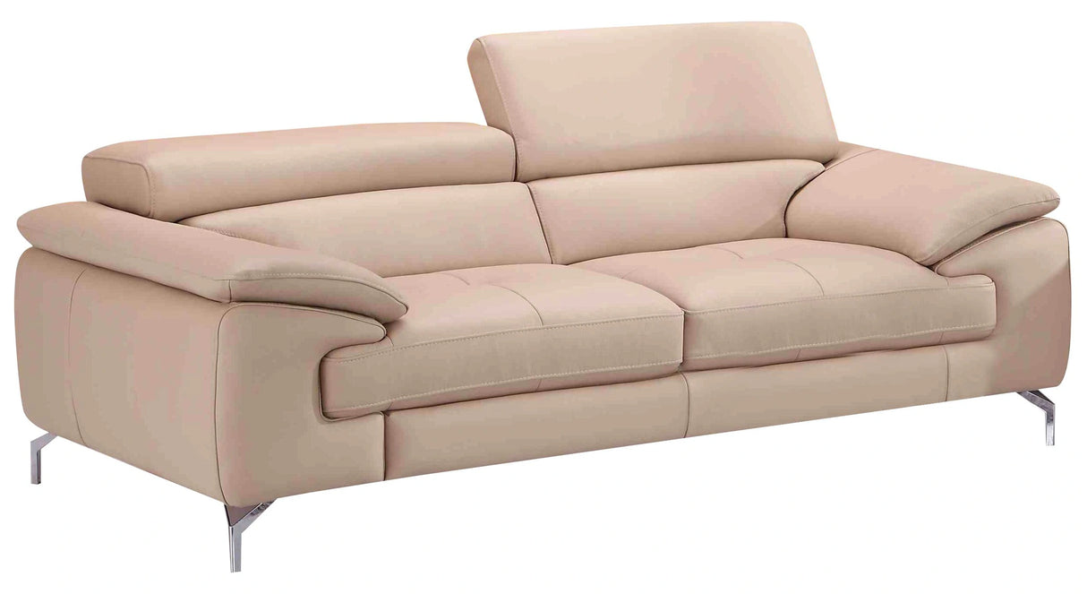 J&M Furniture A973 Italian Leather Loveseat in Peanut