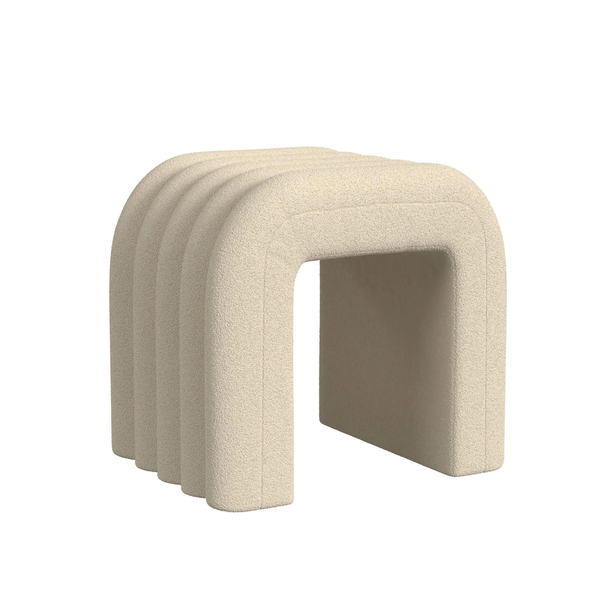 Seqouia Bench With 2 Stools in Ching Cream