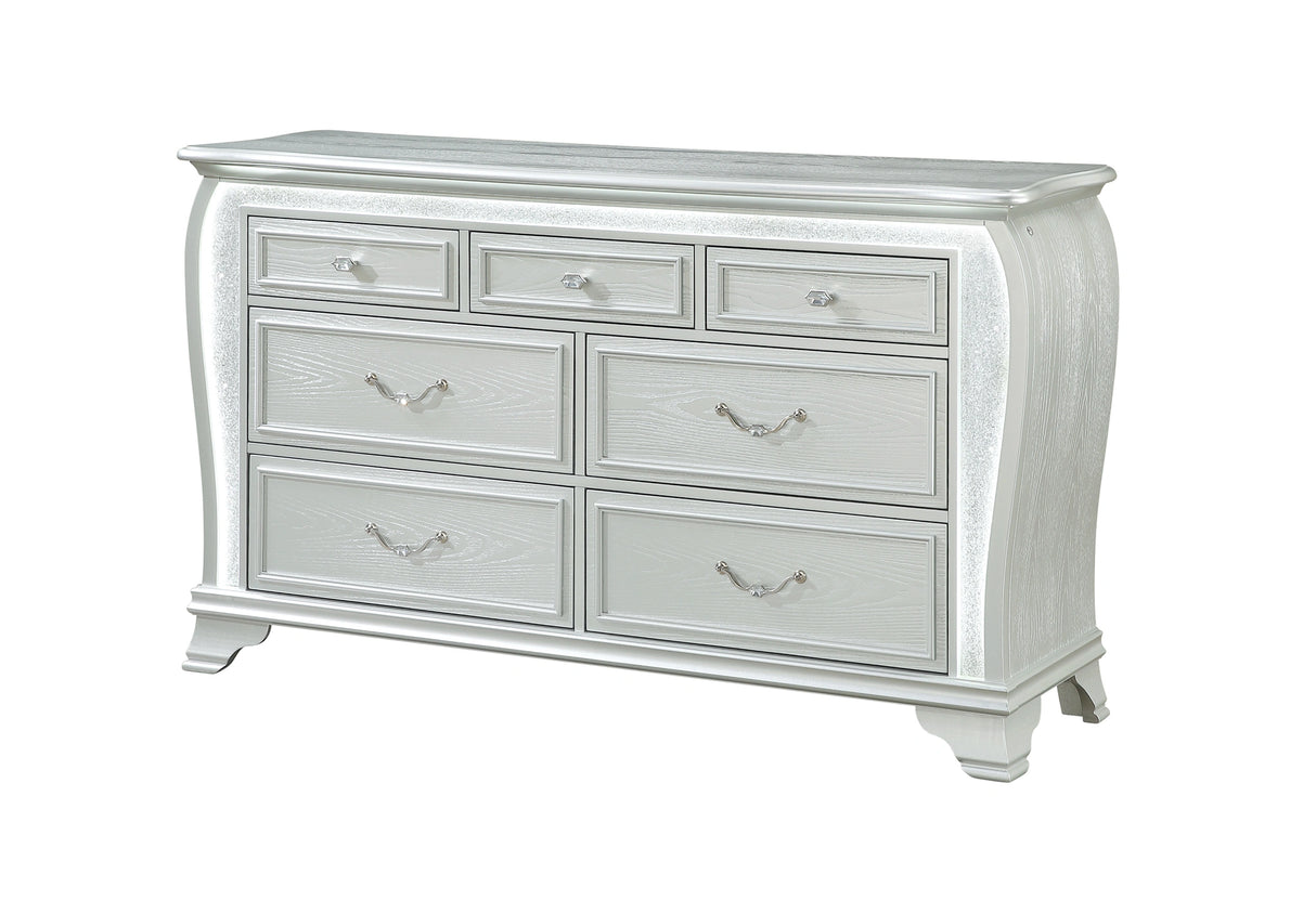 Aria Silver Dresser with LED