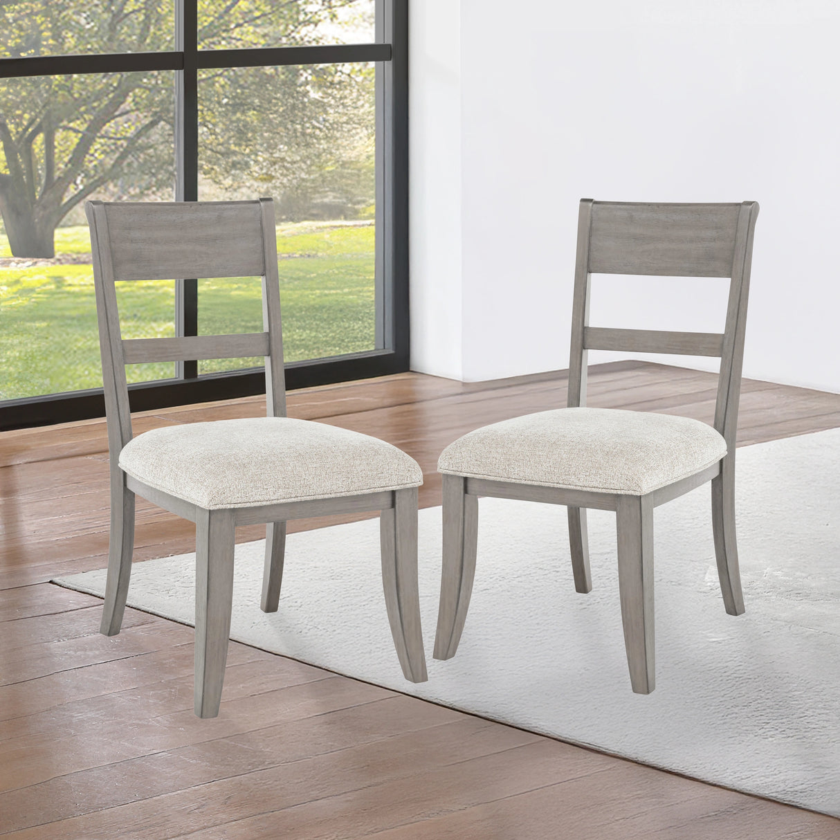 Mariana Wood Back Side Chair (2 Per Carton)-Vintage Cr√Àme