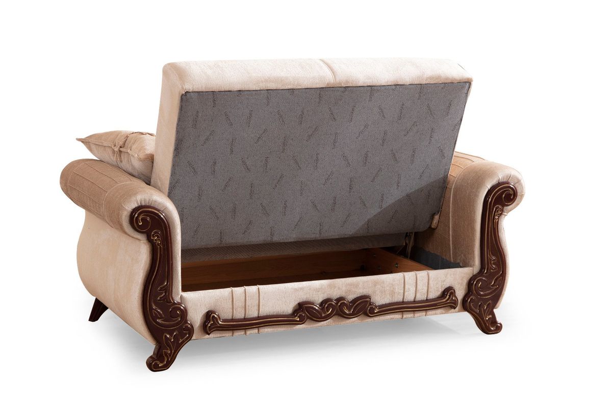 Galaxy Home Carmen Loveseat in Beige
