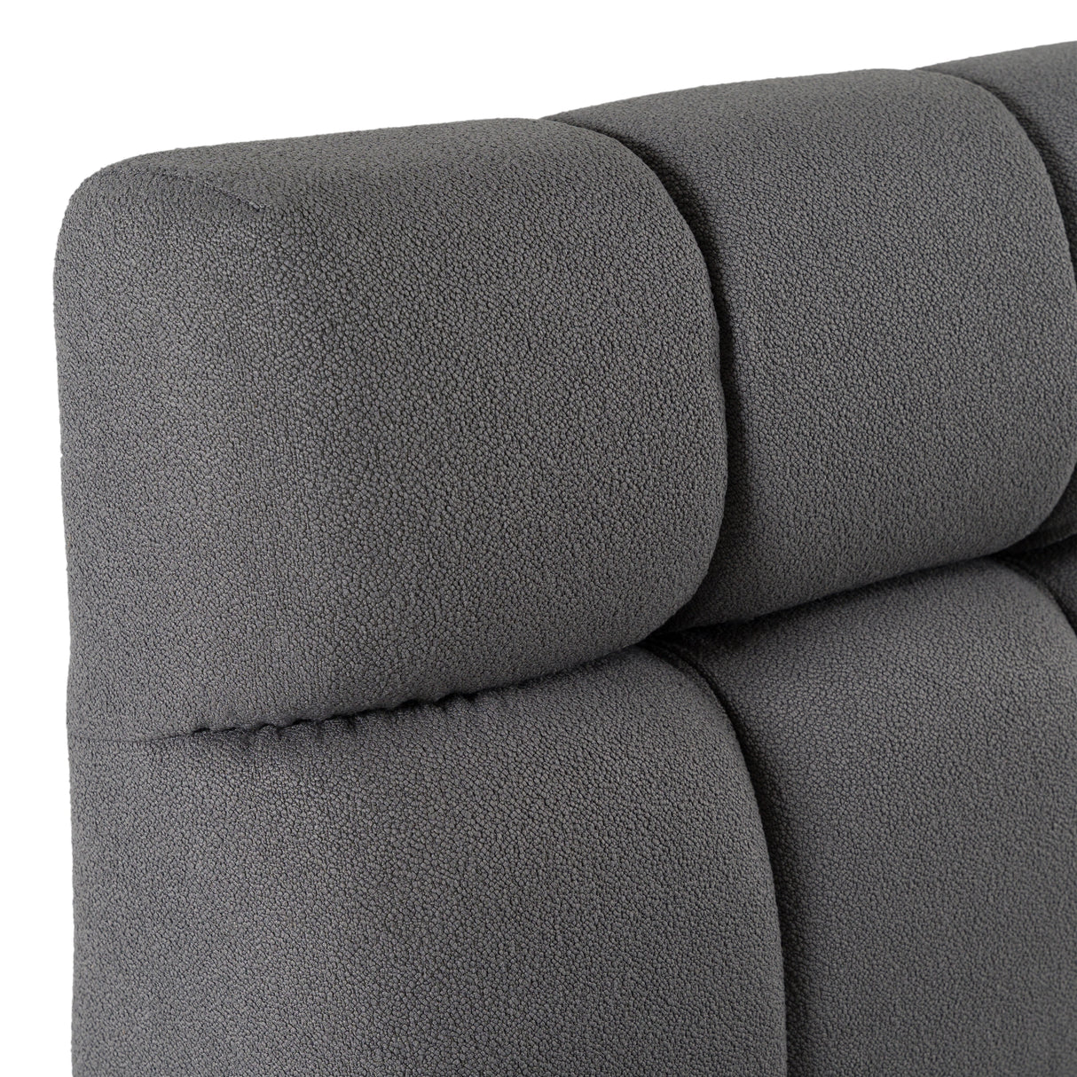 Tyree - Modern Tufted Grey Fabric Bed