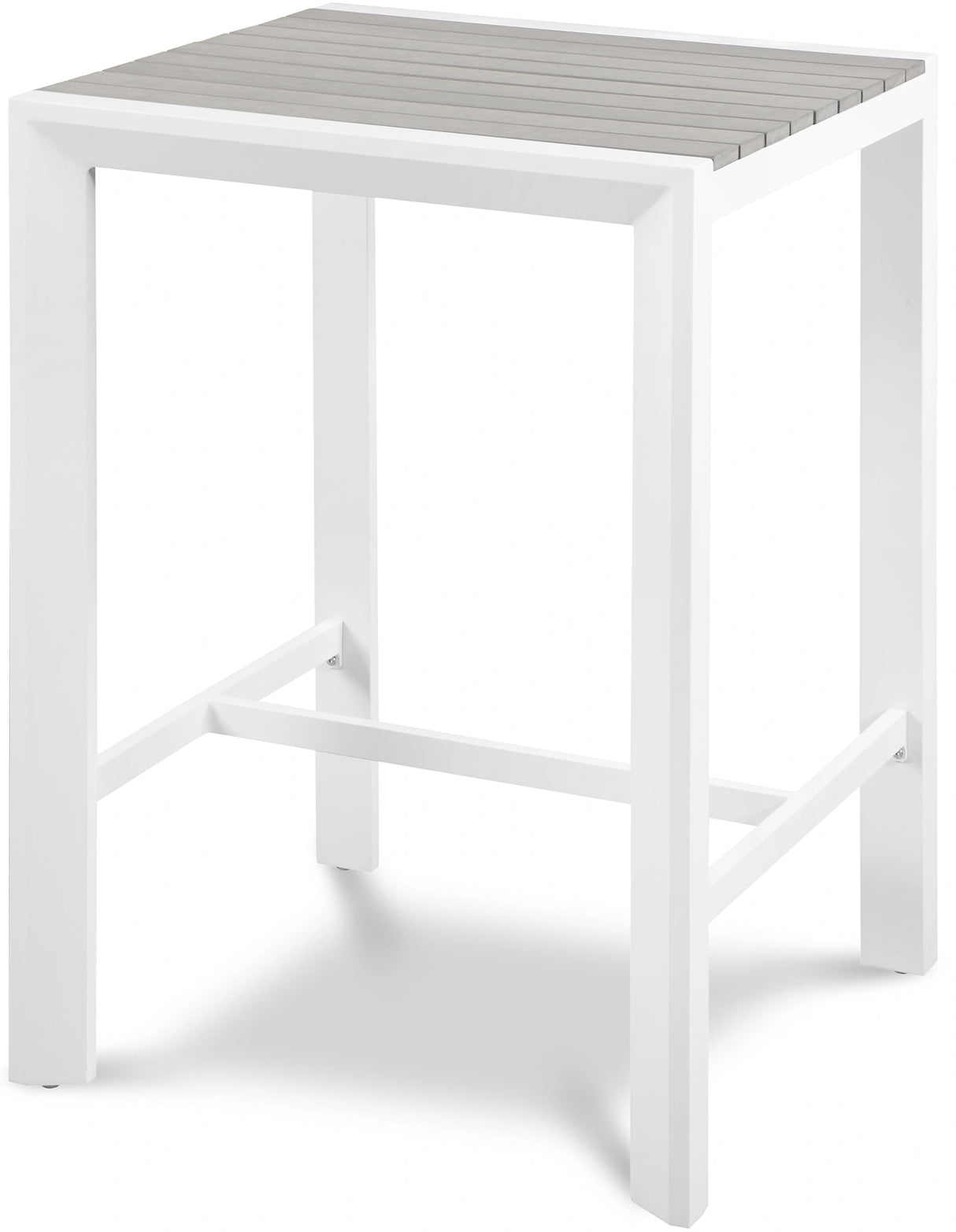 Nizuc Grey manufactured wood Outdoor Patio Aluminum Square Bar Table