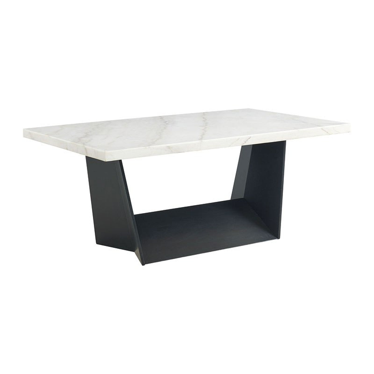 Elements International Beckley Dining Table in WhiteC image