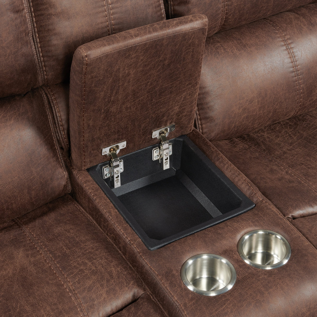 Atlantis 3PC Living Room Set in Heritage Brown-Sofa, Loveseat & Recliner