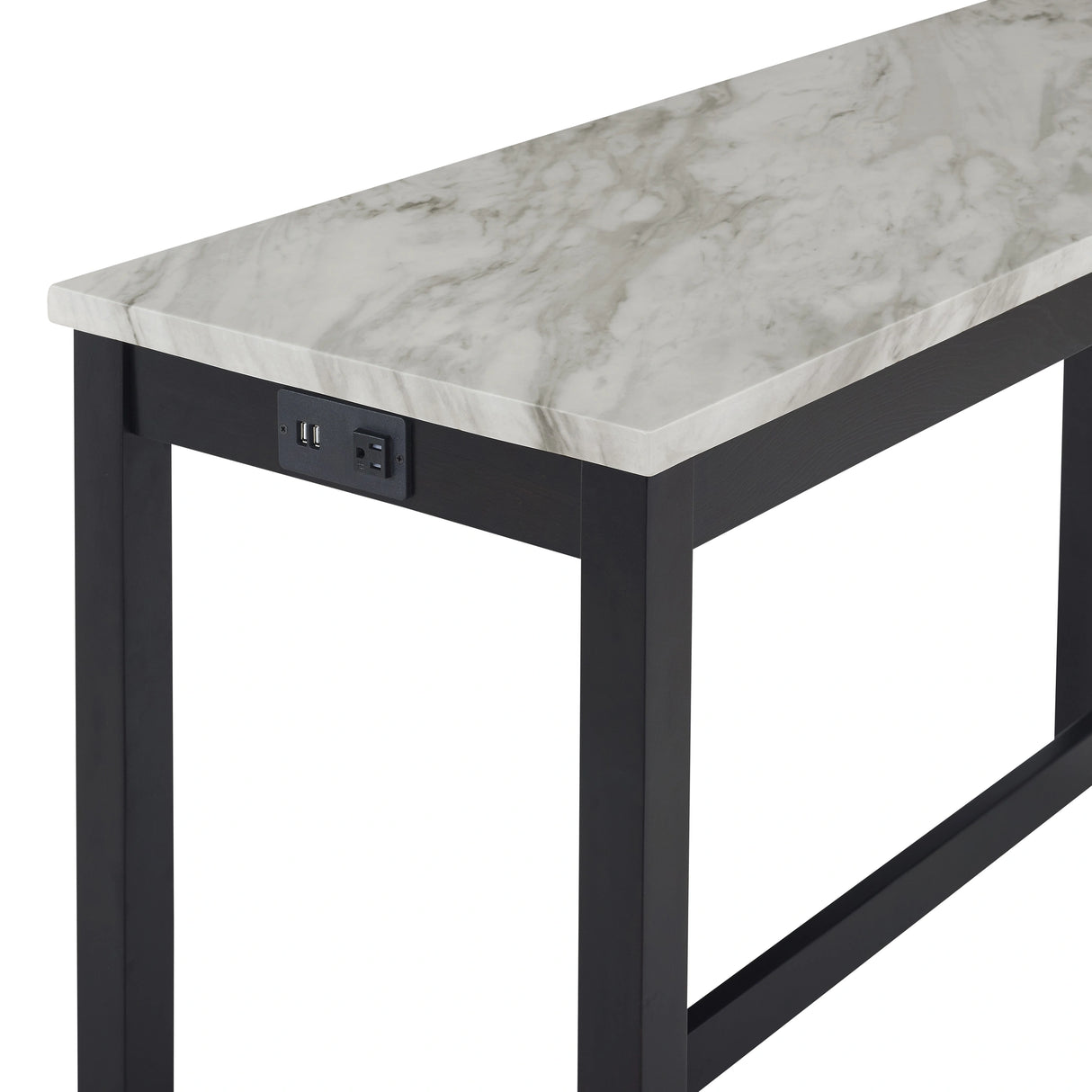 Celeste Theater Bar Table W/ 3 Stools-Gray