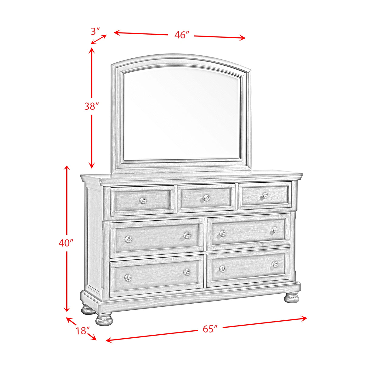 KINGSTON DRESSER & MIRROR