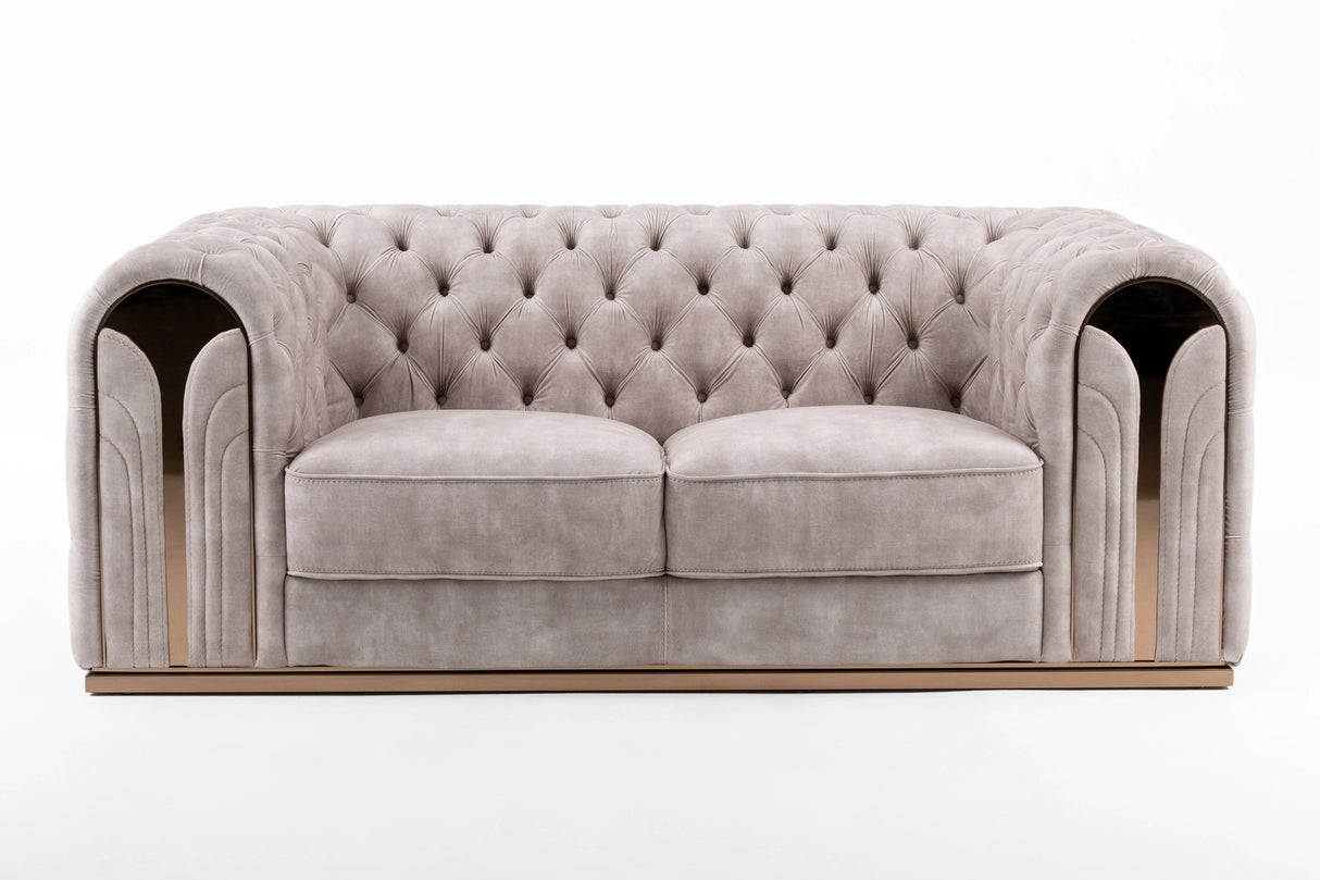 Divani Casa Dosie Transitional Loveseat