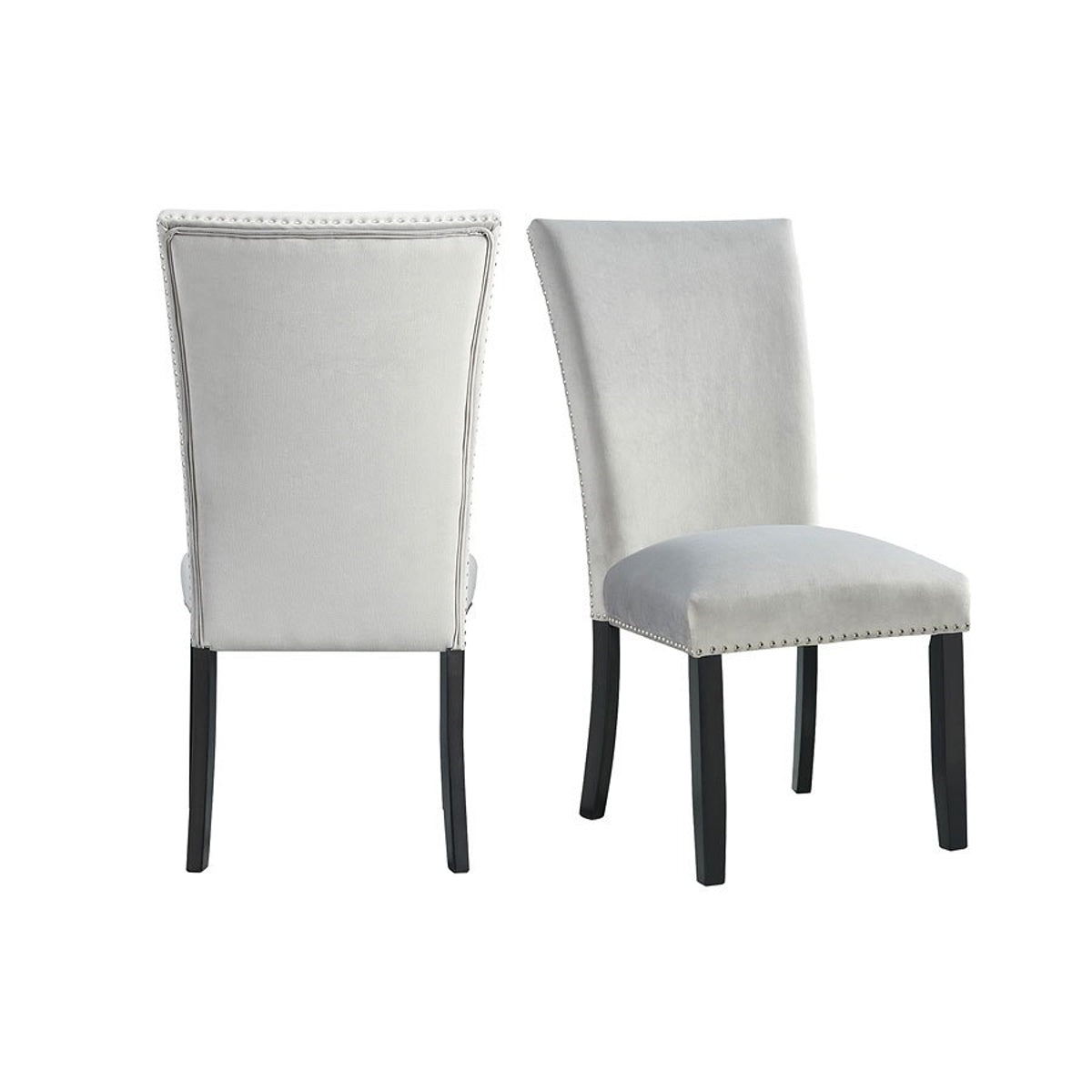 Elements International Francesca Side Chair (Set of 2) in Grey image