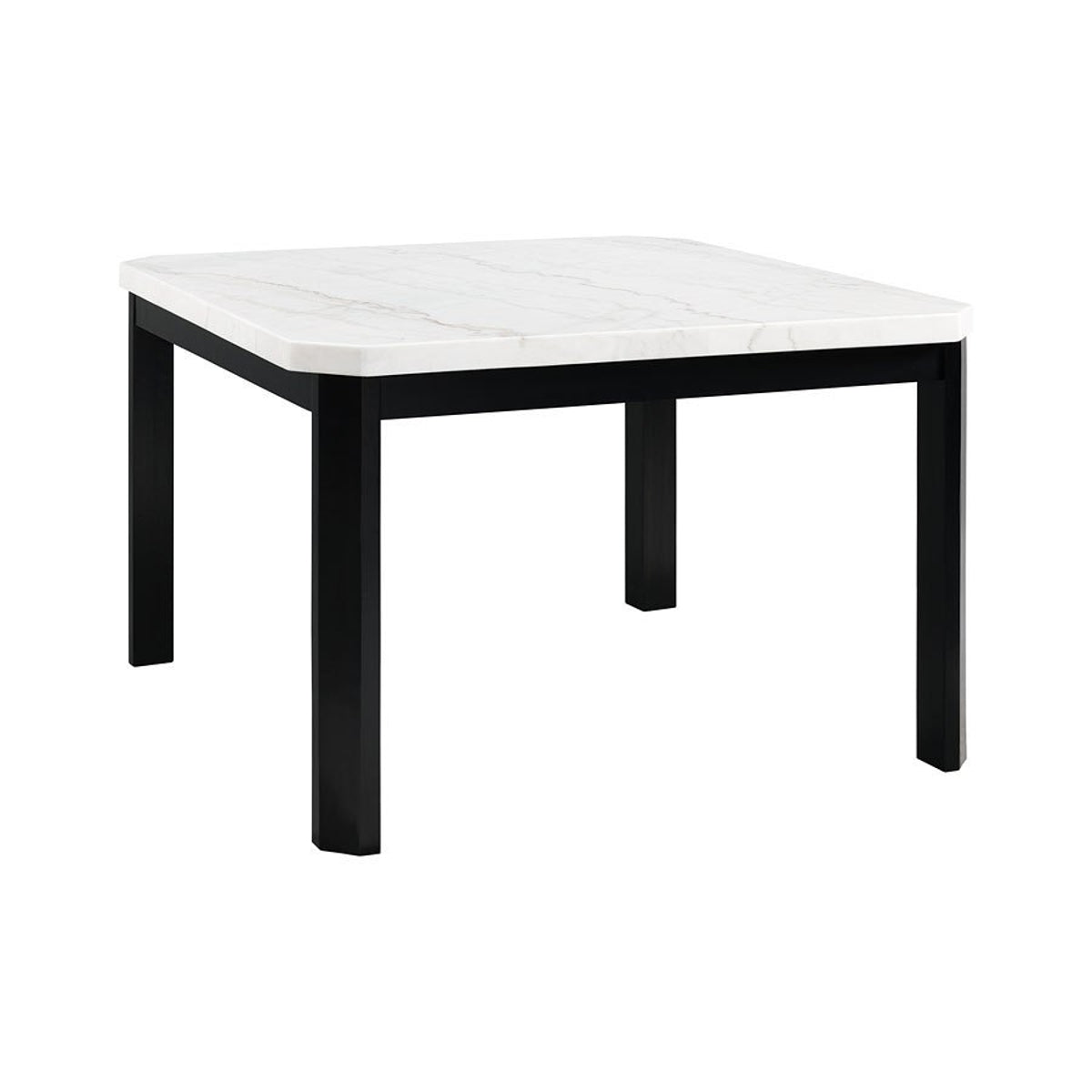 Elements International Francesca Counter Height Dining Table in White and Black image