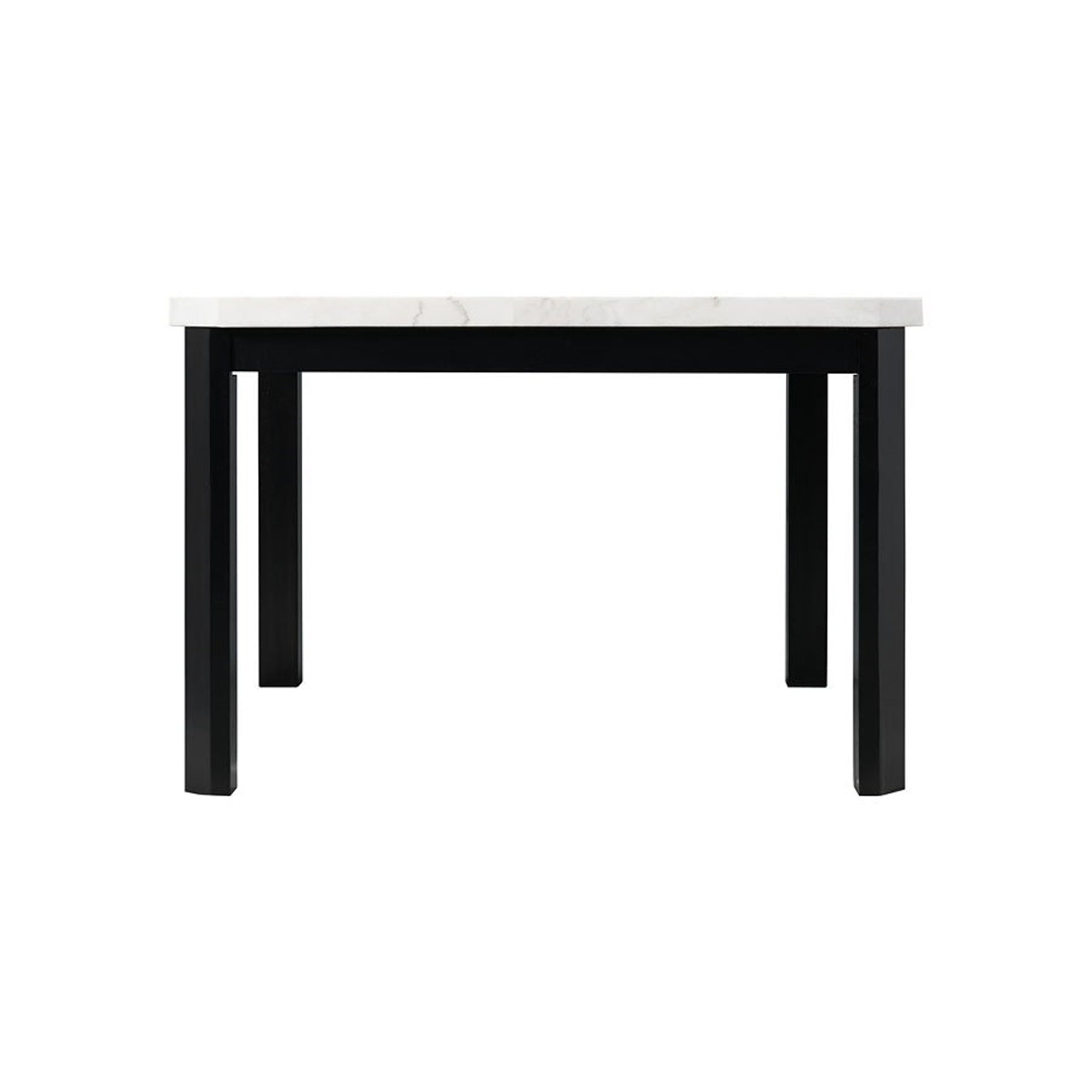 Elements International Francesca Counter Height Dining Table in White and Black