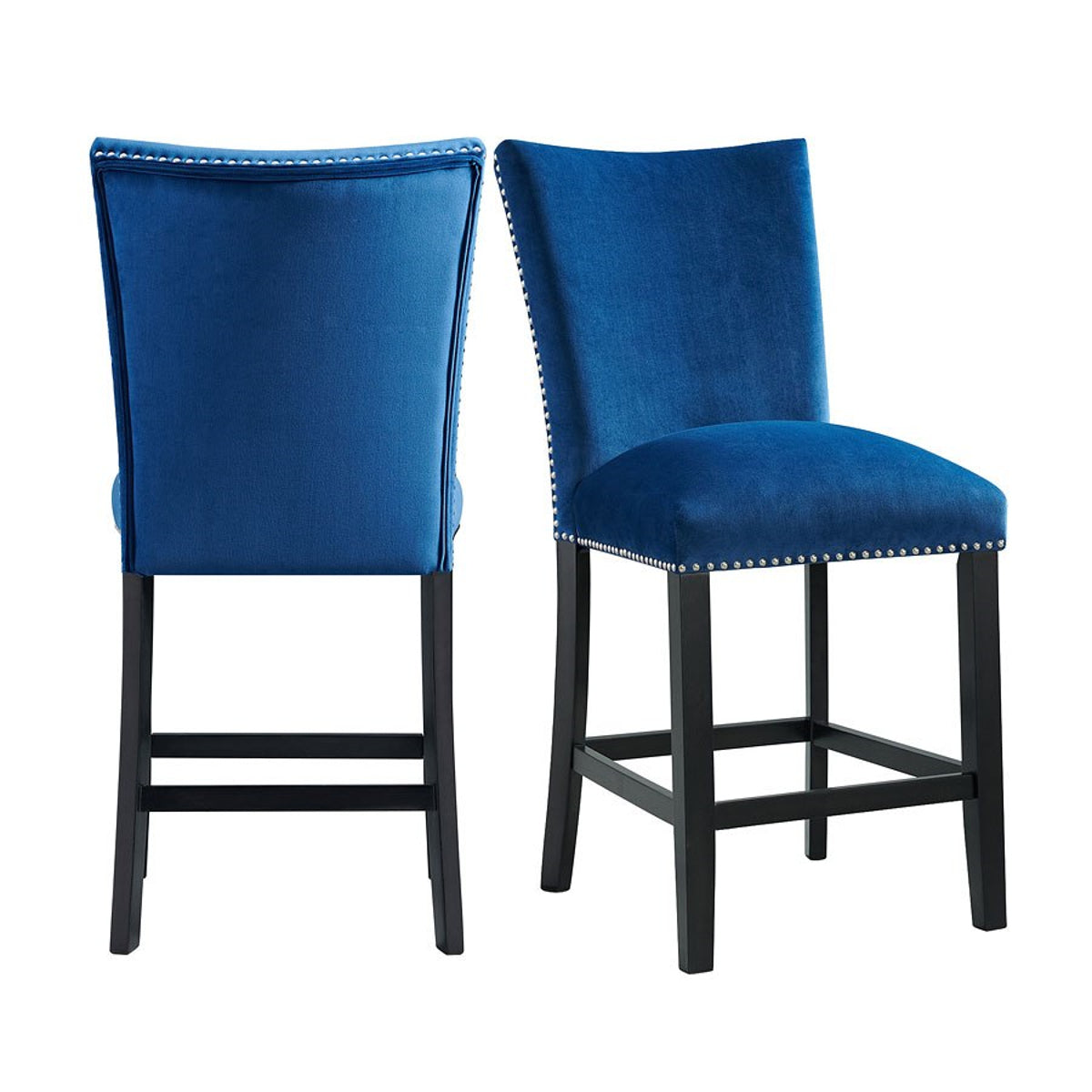 Elements International Francesca Counter Height Side Chair (Set of 2) in Blue image