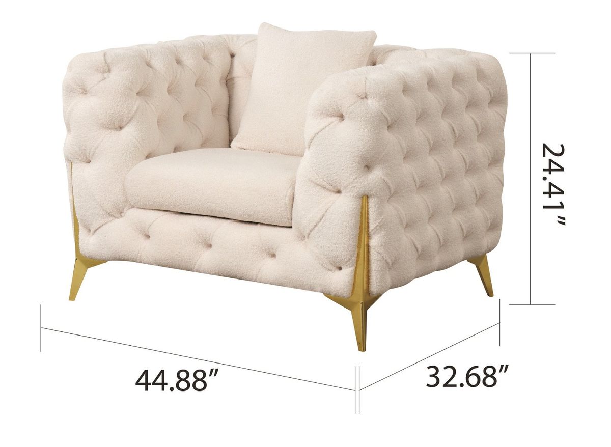 Galaxy Home Contempo Chair in Beige - galleria furniture outlet