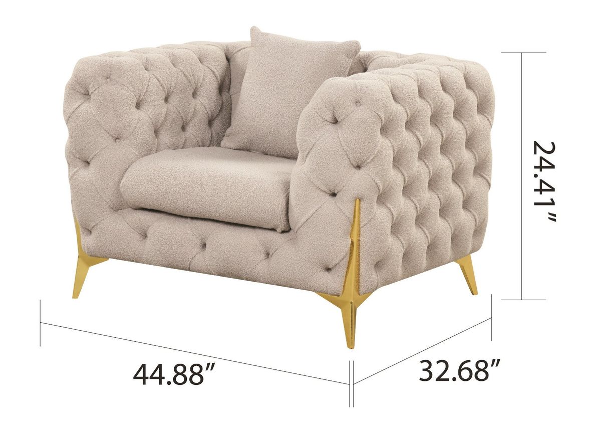 Galaxy Home Contempo Chair in Light Gray