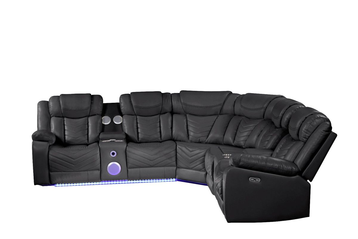 Galaxy Home Challenger Reversible Sectional Black