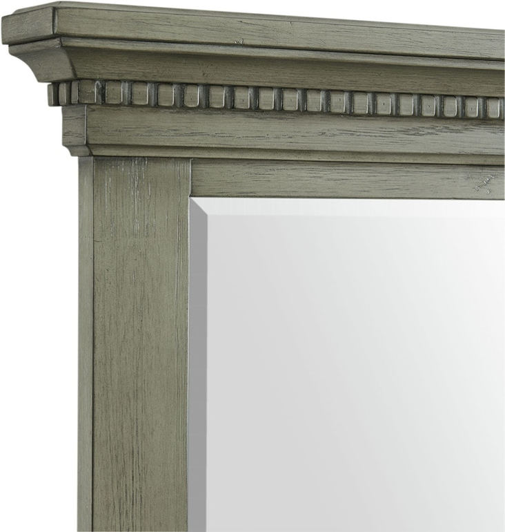 Elements International Crawford Queen Panel Bed in Gray