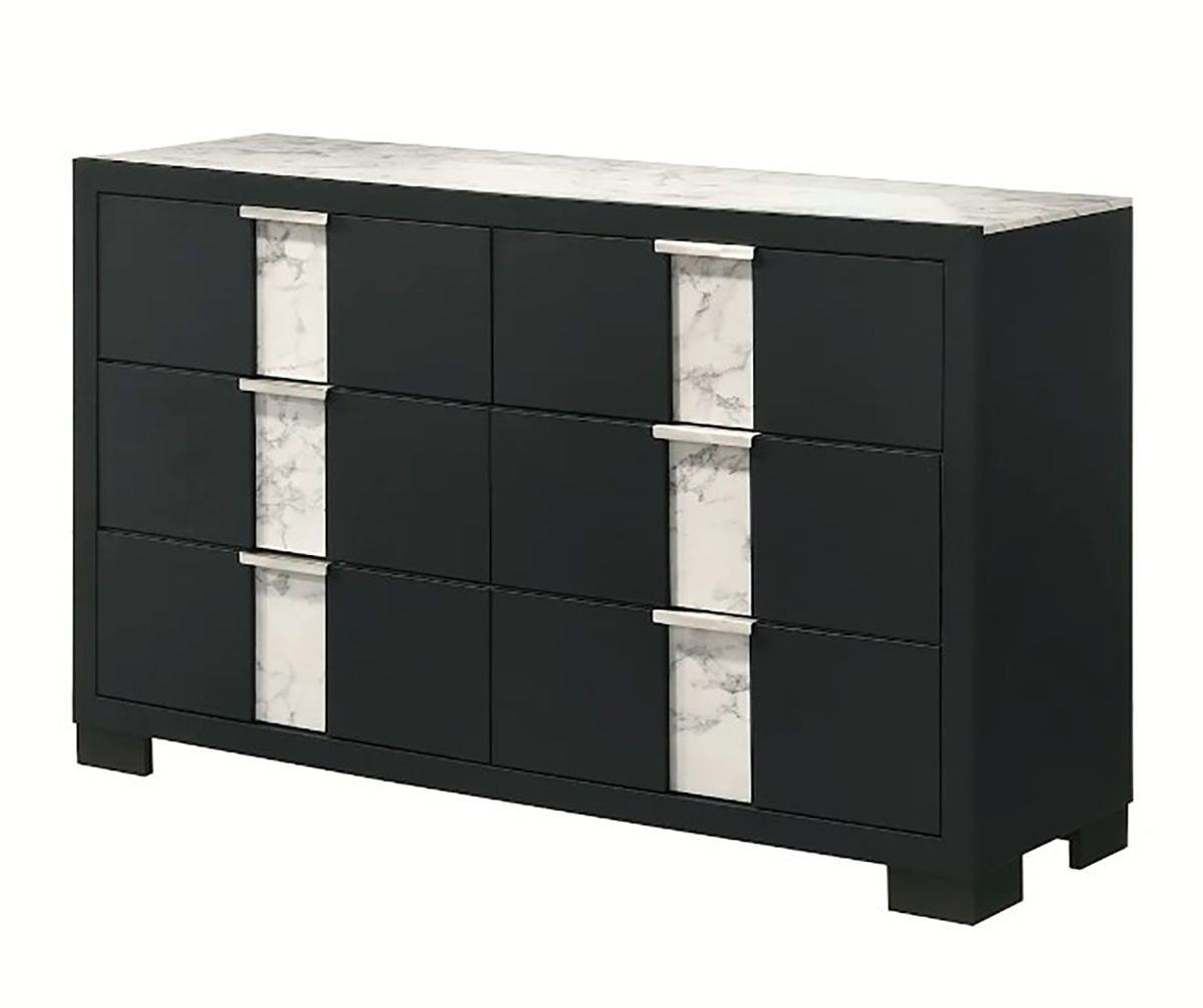 Crown Mark Furniture Rangley 6 Drawer Dresser in Black image