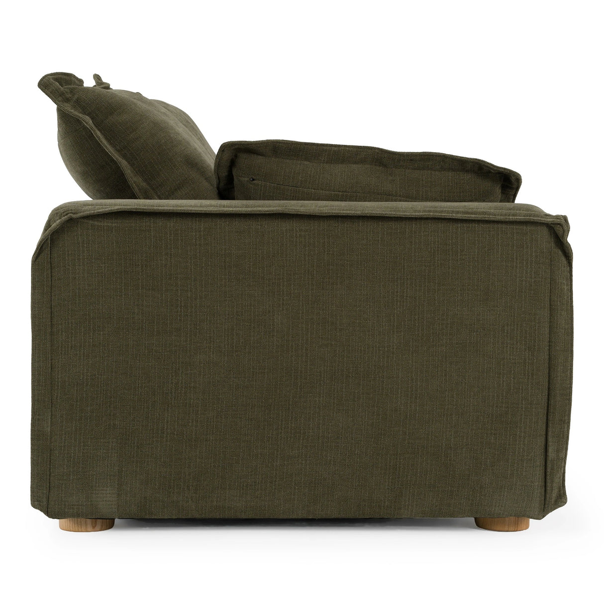 Durbin - Modern Green Fabric Loveseat
