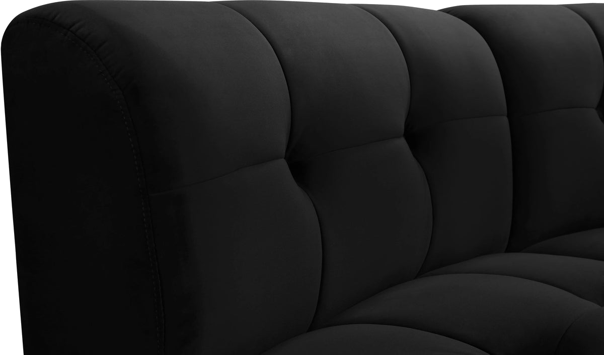 Limitless Black Velvet 15pc. Modular Sectional