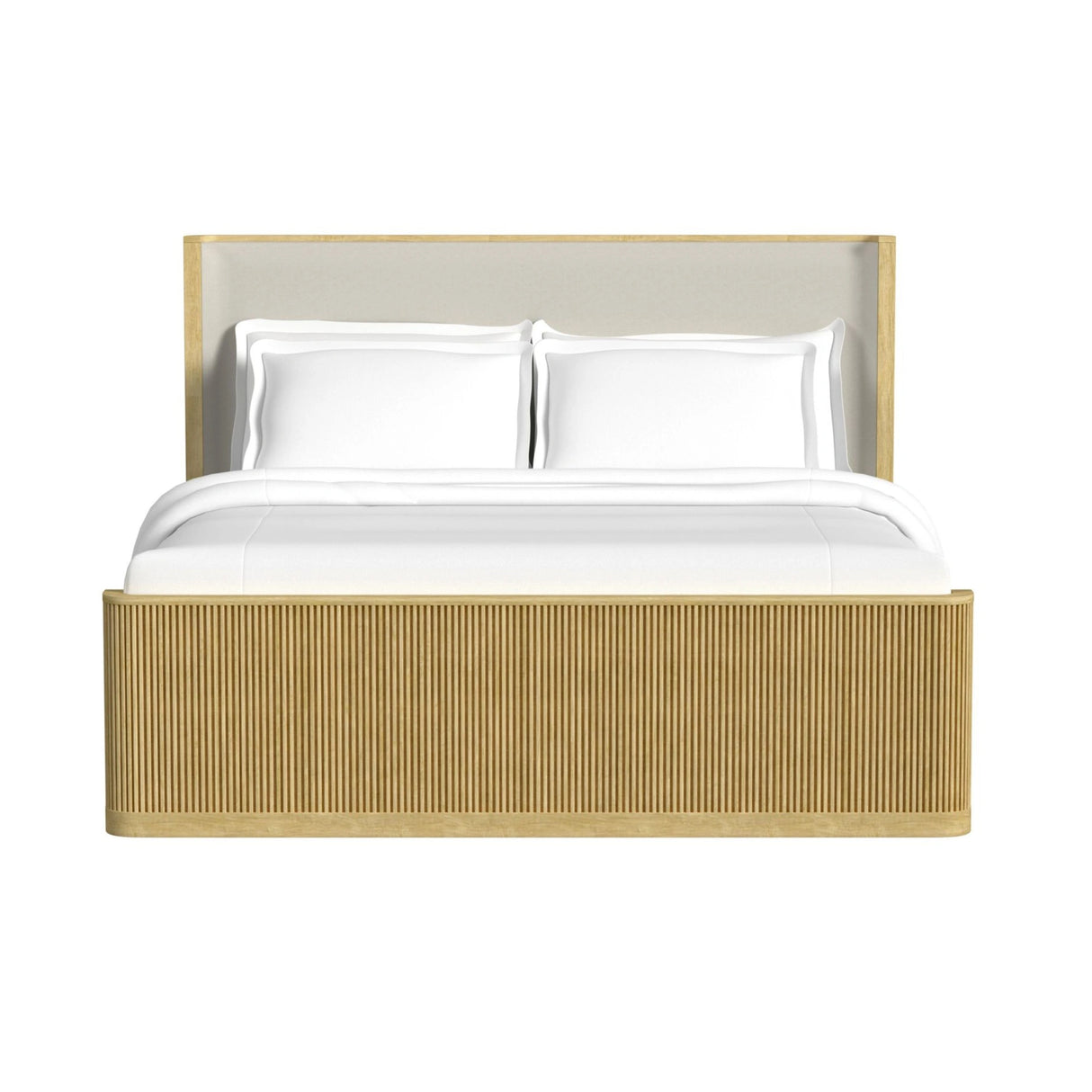 Sylvie UPH Bed with White Fabric