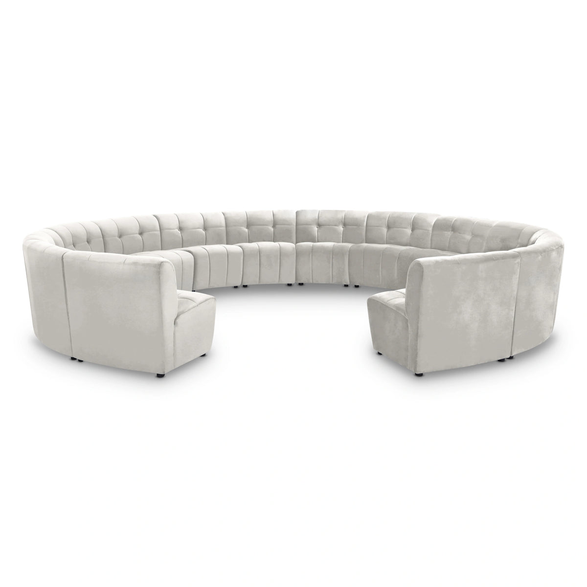 Limitless Cream Velvet 14pc. Modular Sectional
