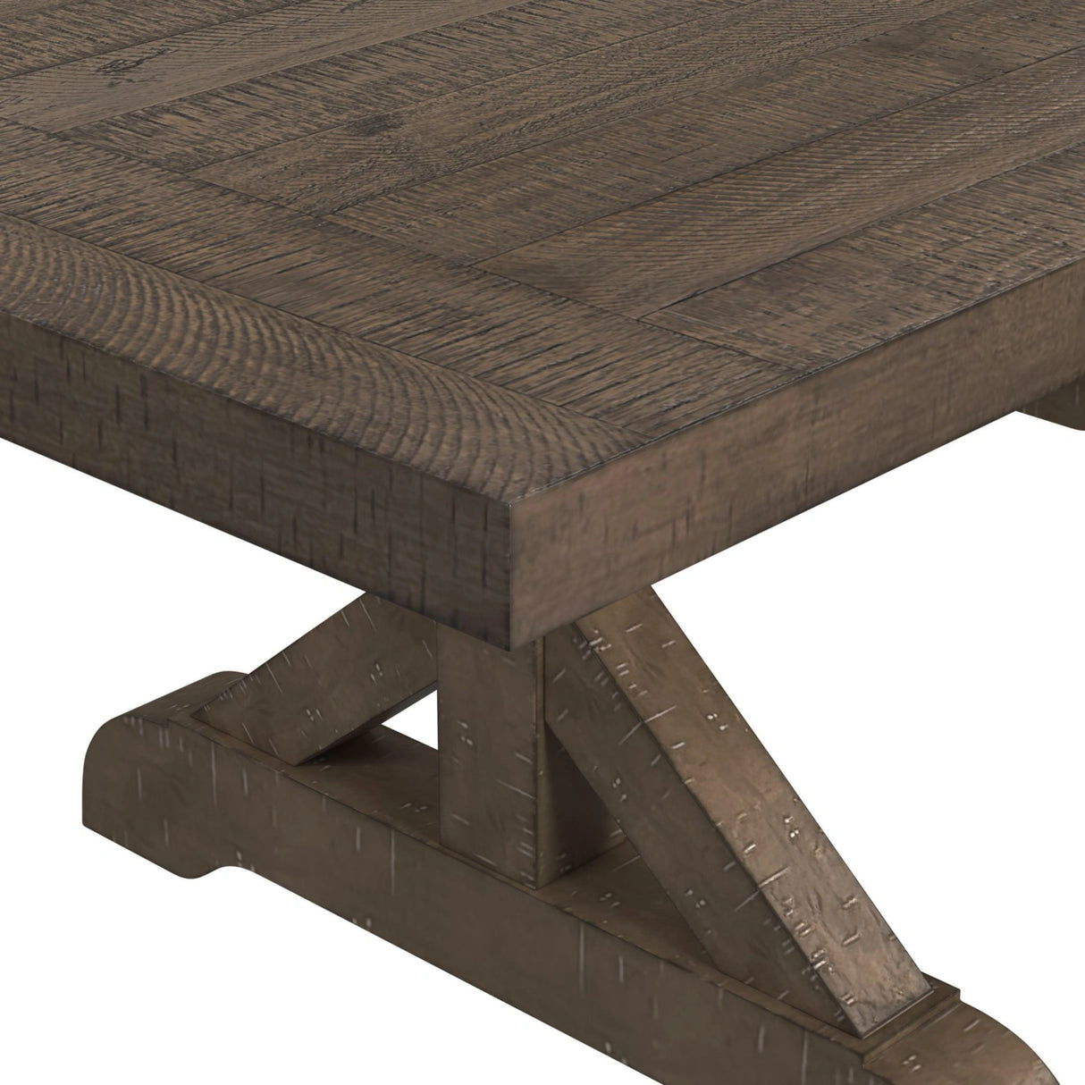 Yellowstone Dining Table with 2x12"" Leaves in Medium Brown