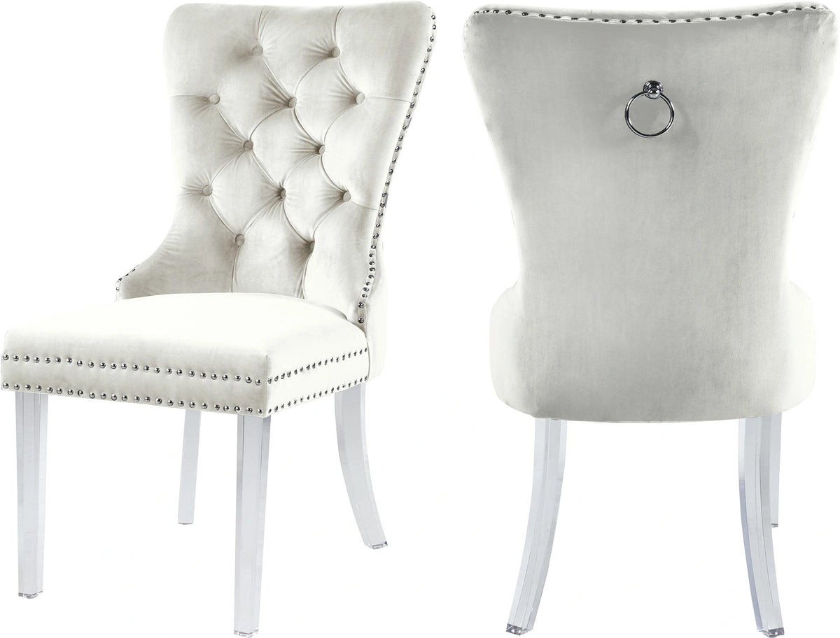 Miley Cream Velvet Dining Chair