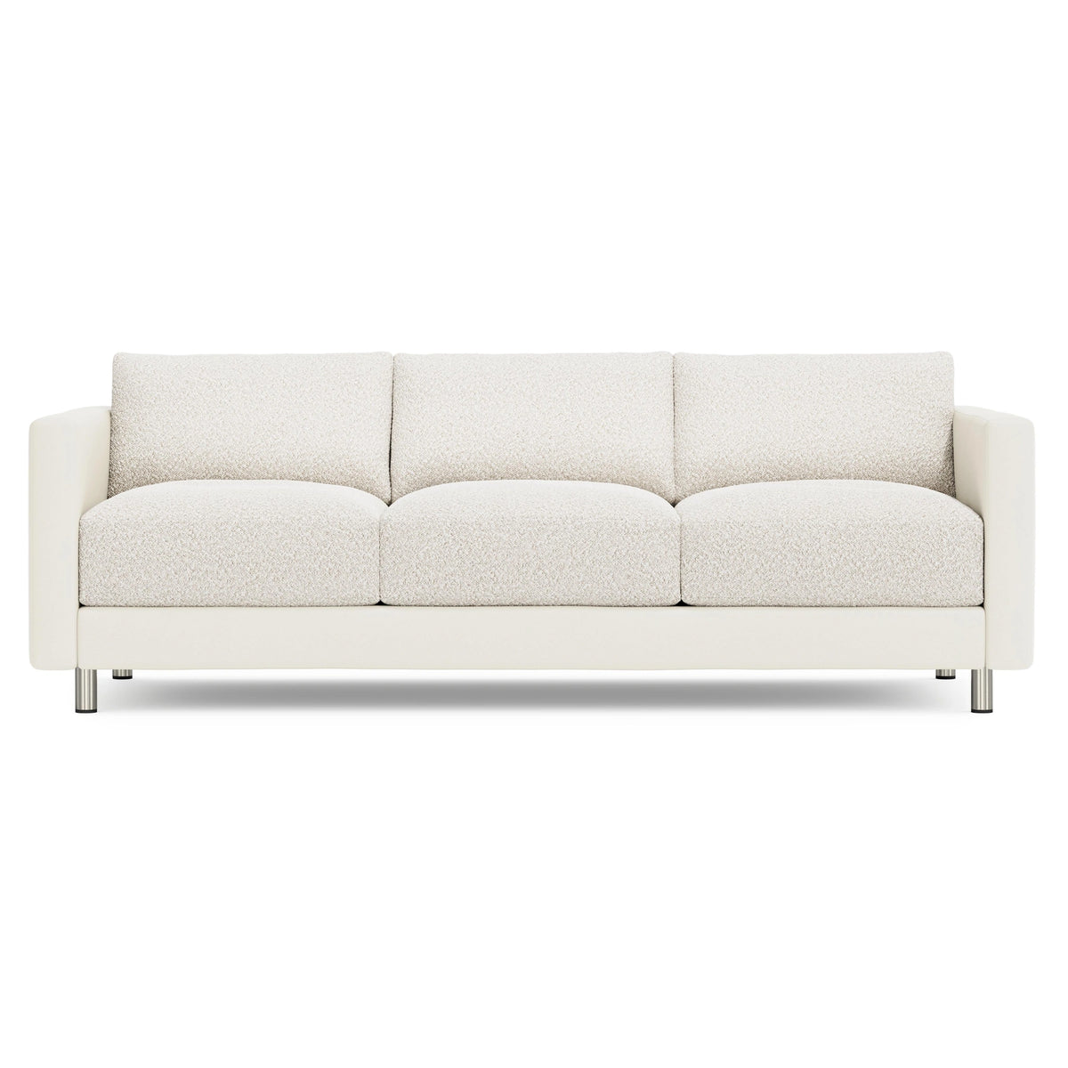 Dakota Leather-Fabric Sofa Without Pillows