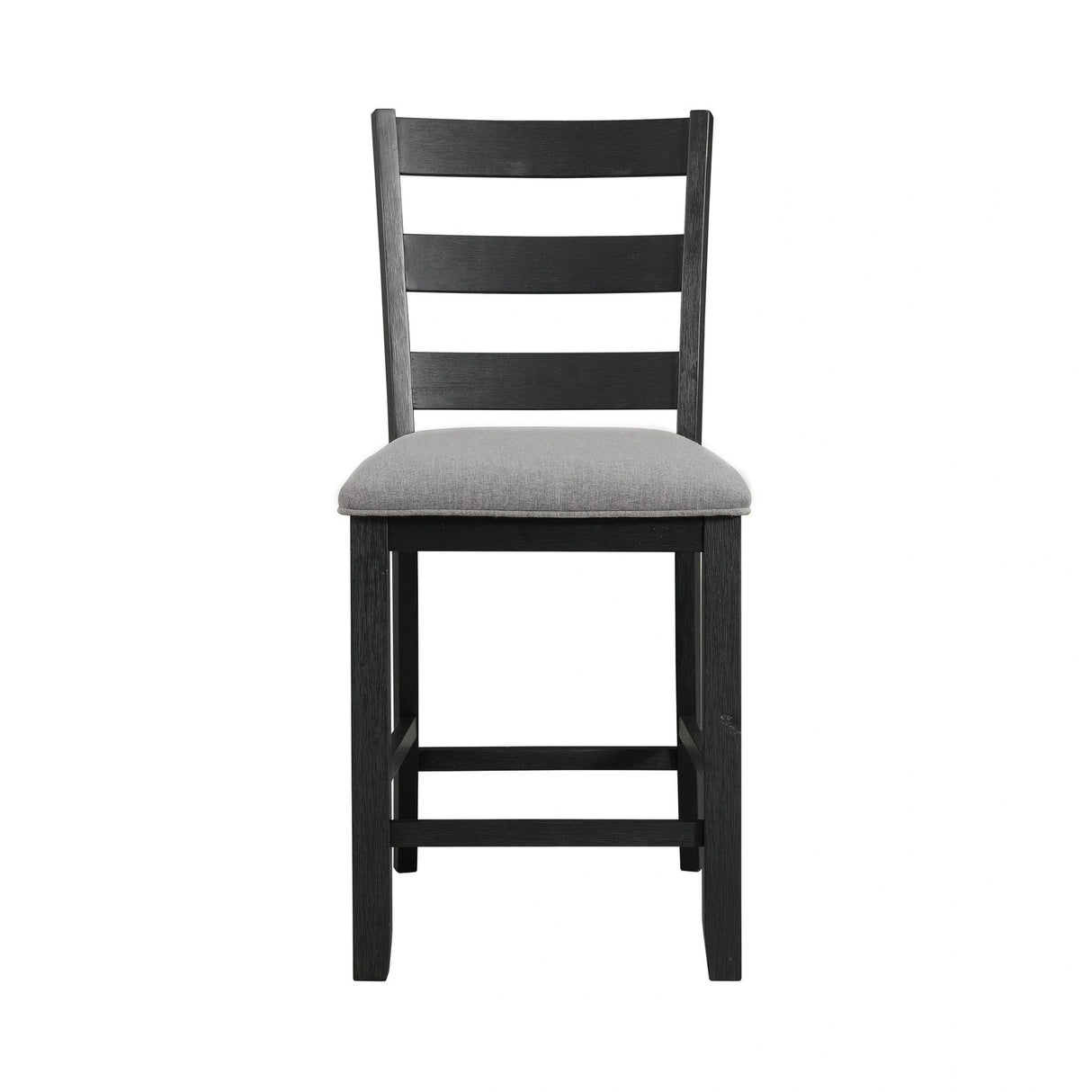 Martin Side Chair with Grey Fabric - Black Finish (2 Per Carton)