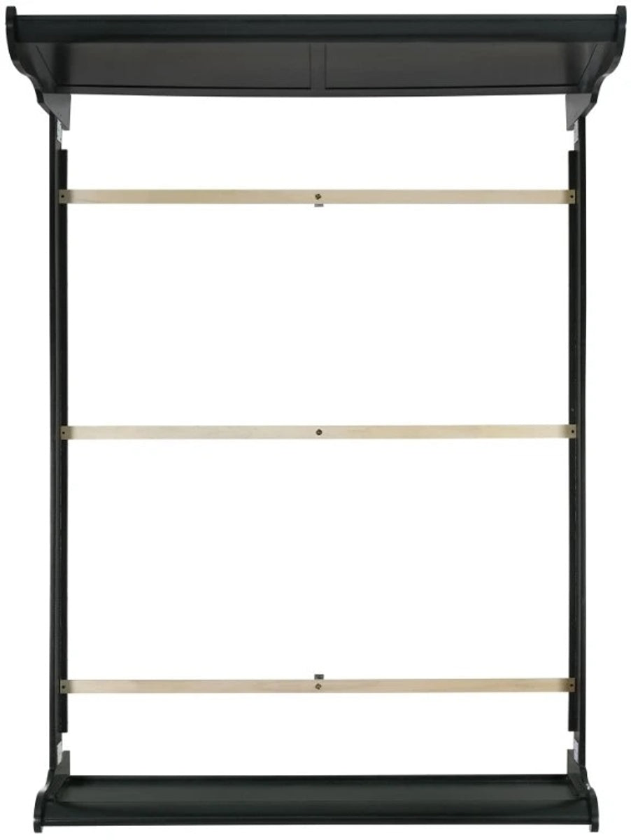 Elements International Louis Philippe Full Panel Bed in Black