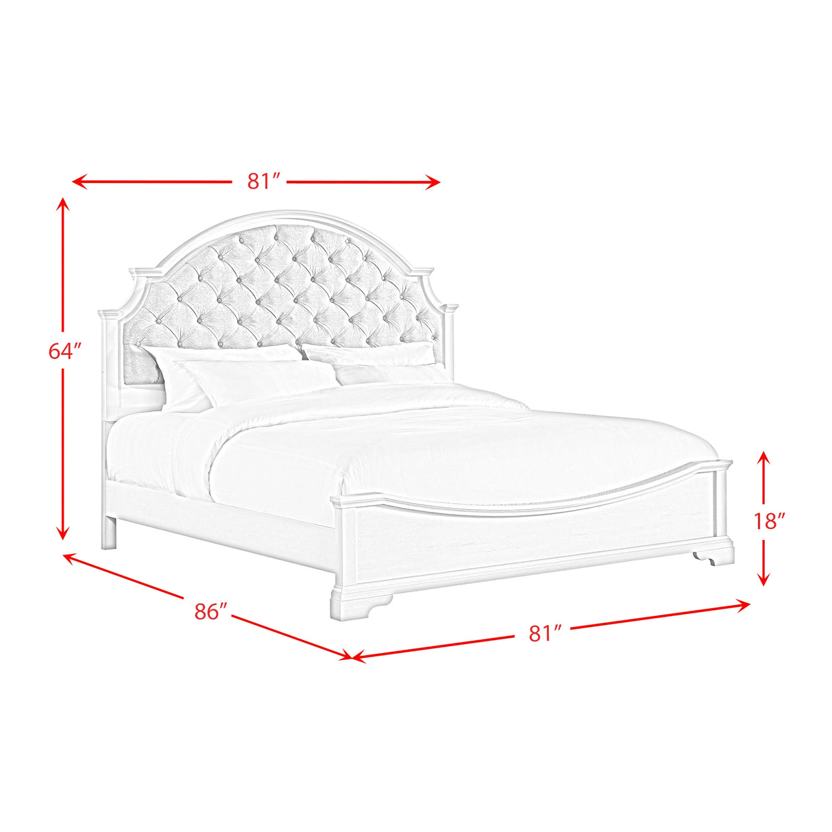 Eastwood Youth UPH Bed in Off-White