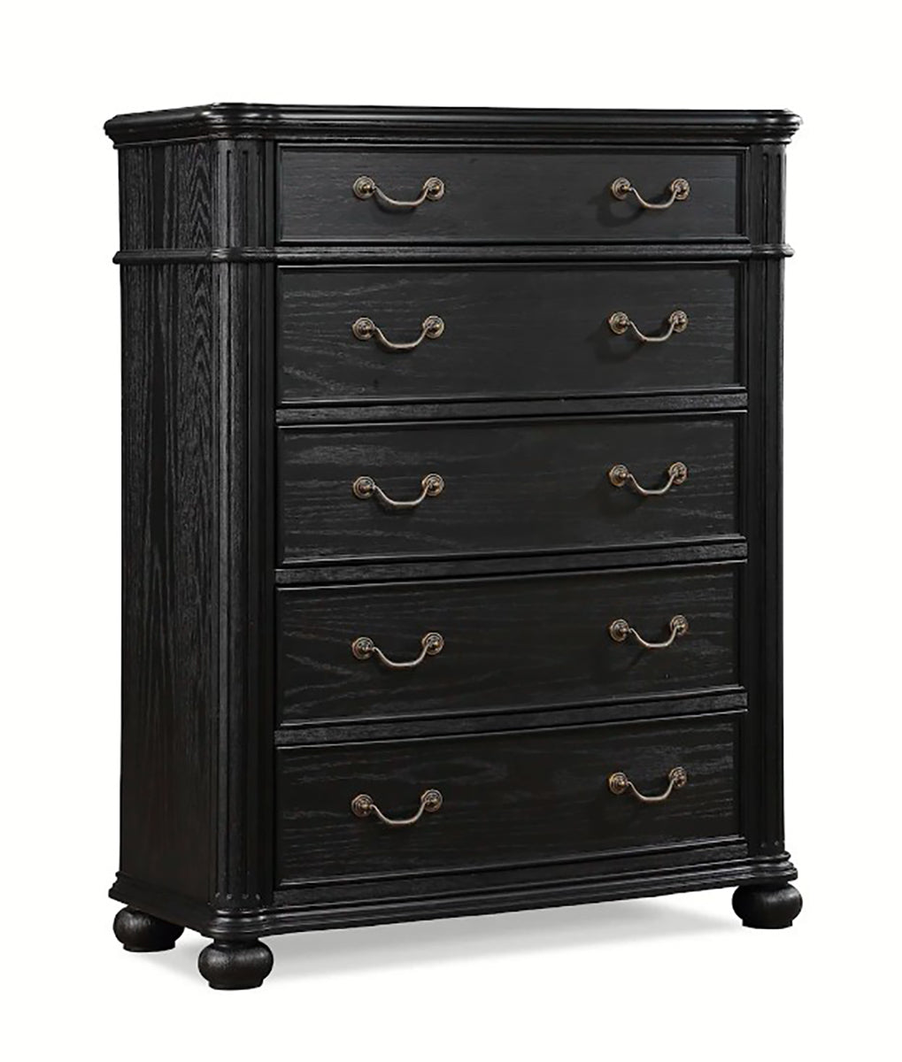 Crown Mark Furniture Kingsbury 5 Drawer Chest in Black image
