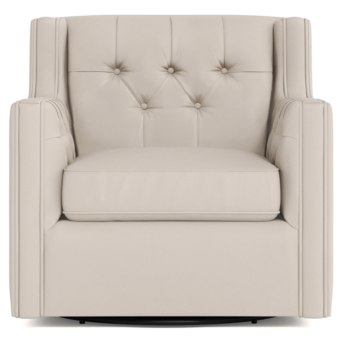 Candace Leather Swivel Chair Without Nails