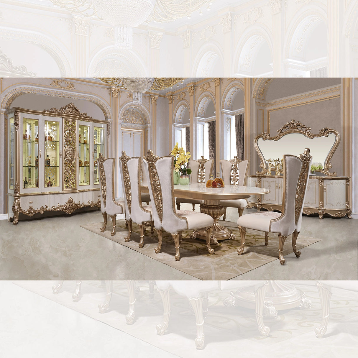 HD-9083 - 9PC DINING SET