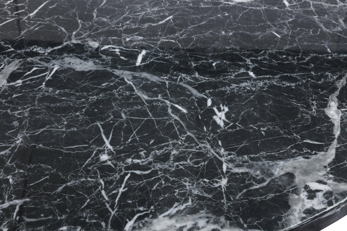 Omni Black Faux Marble Dining Table