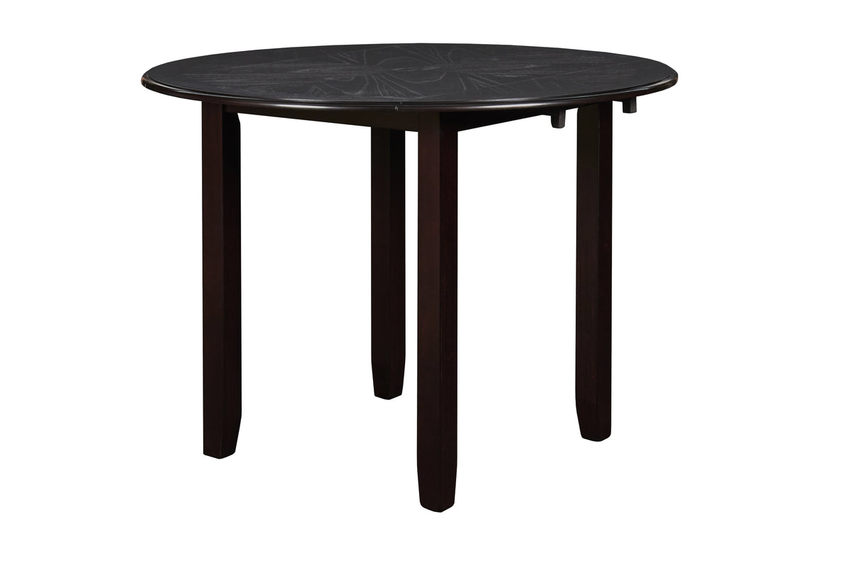 GIA 42" DINING DROP LEAF TABLE W/2 CHAIRS-EBONY