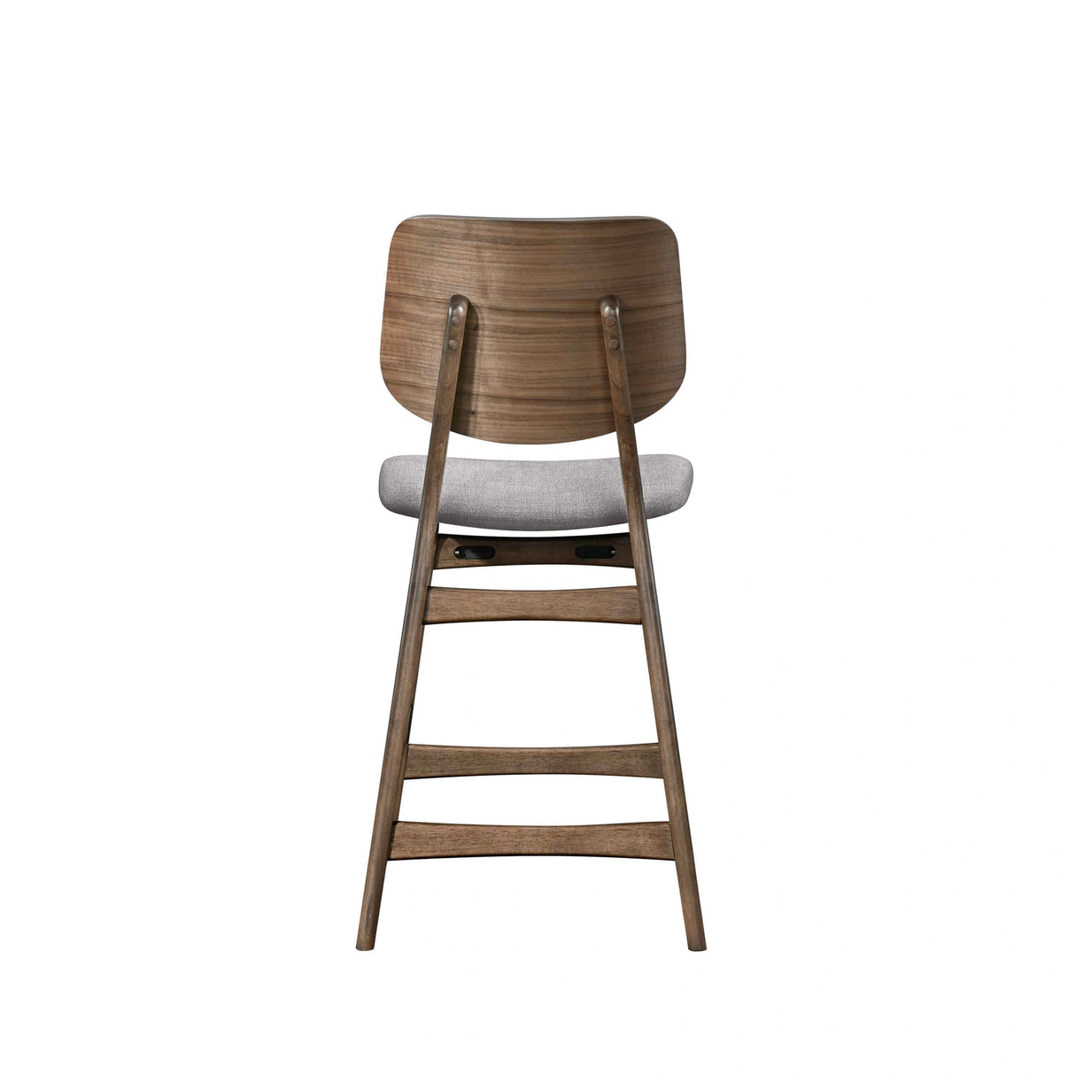 Oscar Counter Chair With Dk Gray Cushion-Walnut