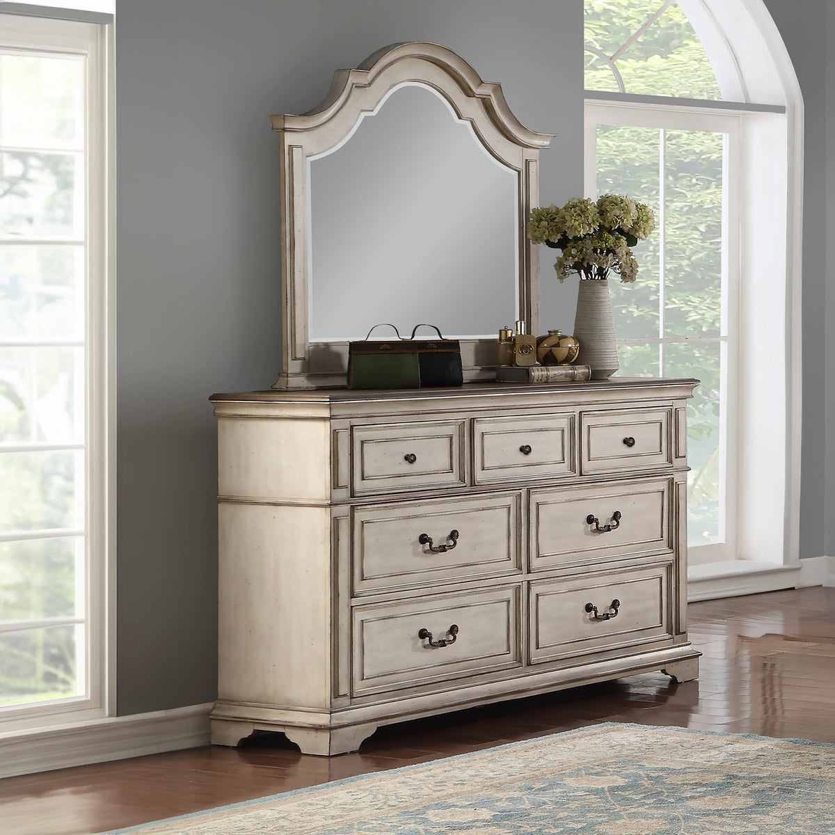 Anastasia Mirror - Ant. White
