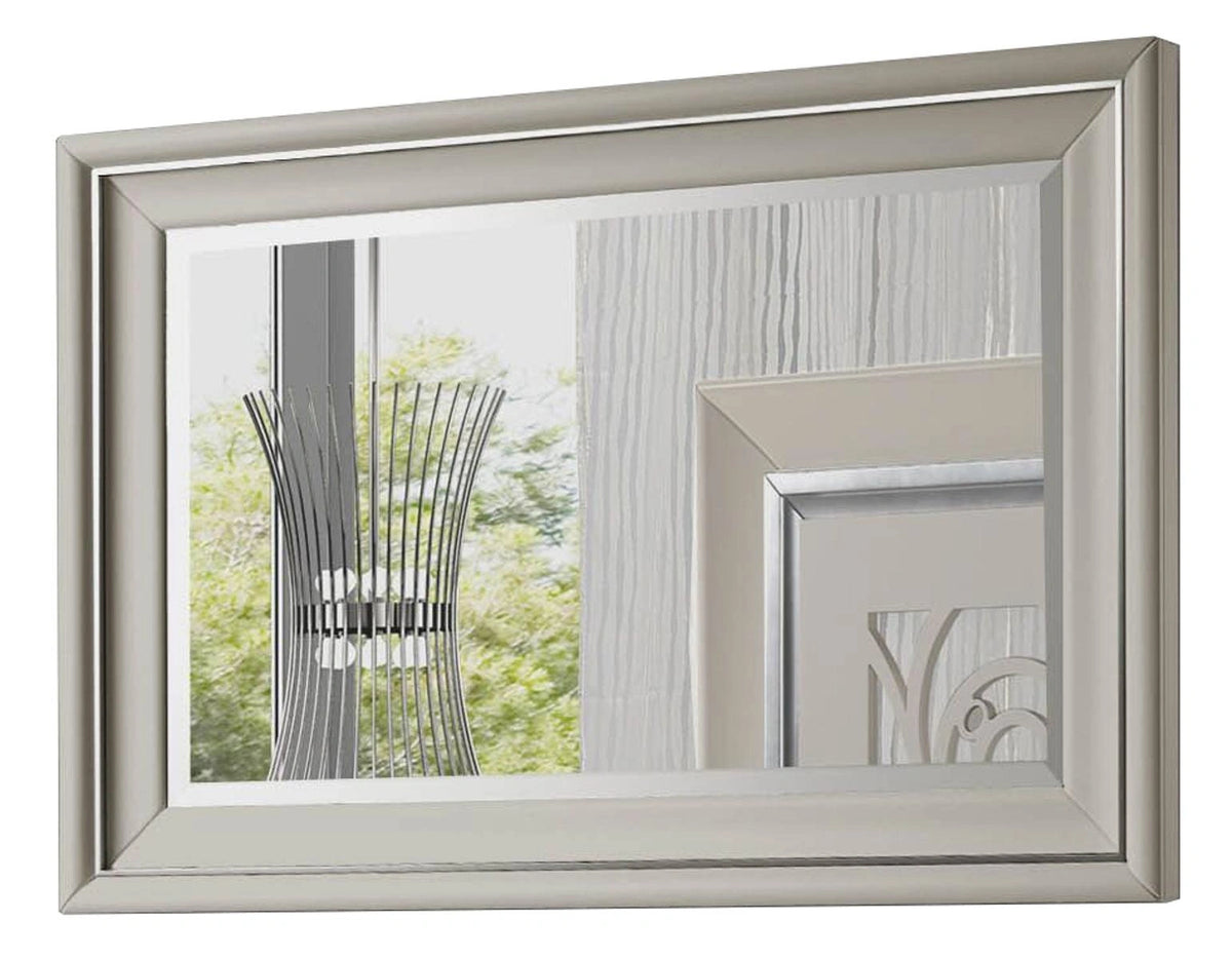 J&M Furniture Alba Mirror in Natural Oak Veneer
