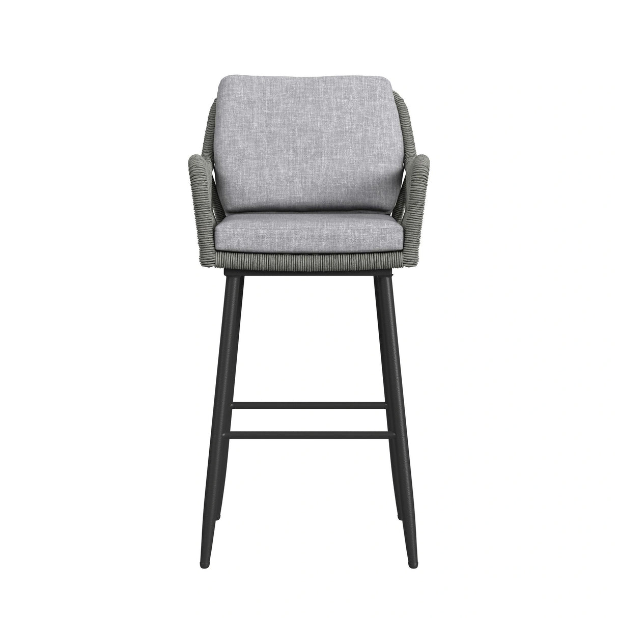 Bayhill Barstool with Grey Fabric in Black (2 Per Carton)