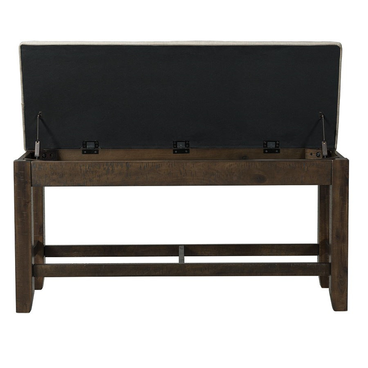 Elements International Colorado Counter Height Bench in Charcoal