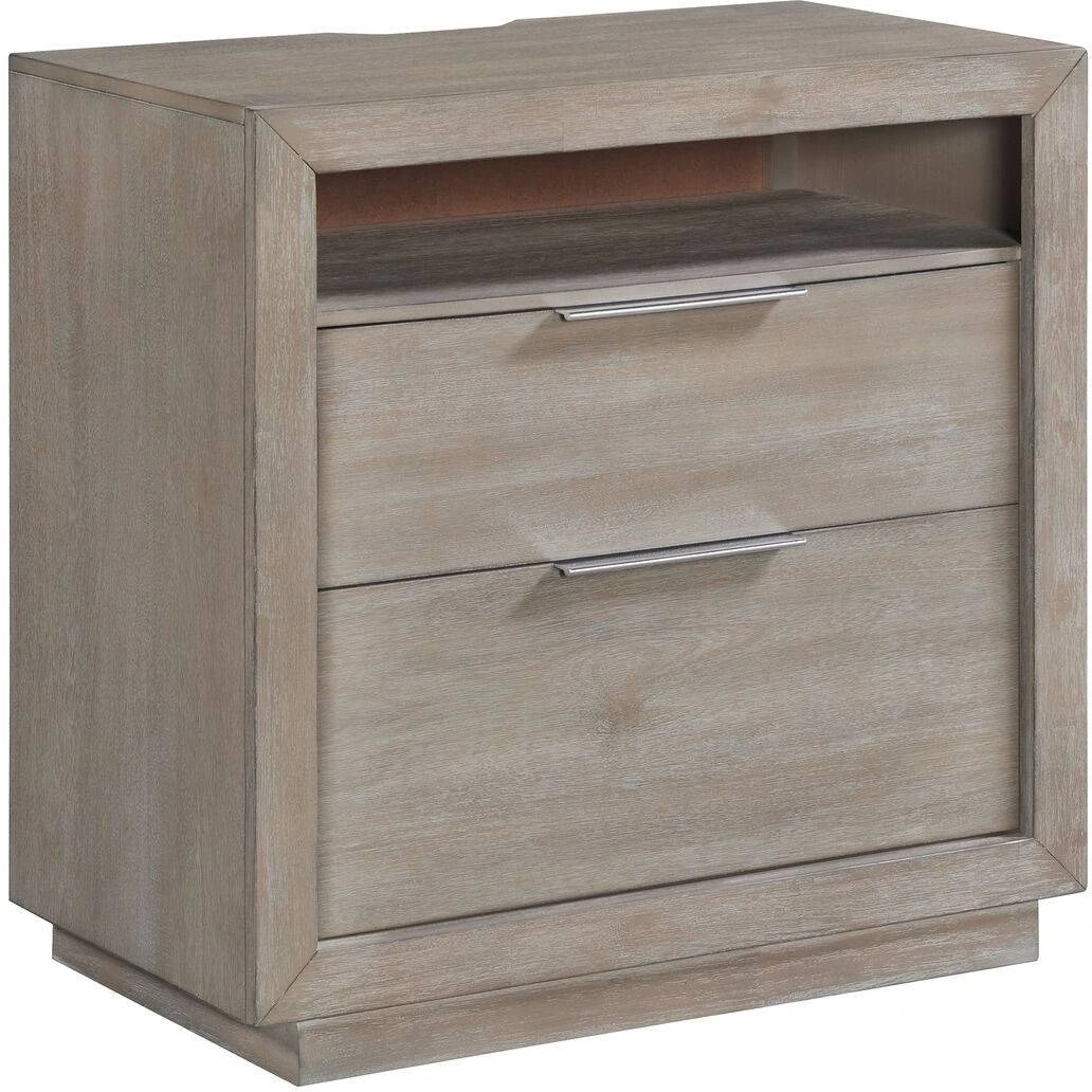 Elements International Arcadia Nightstand in Grey
