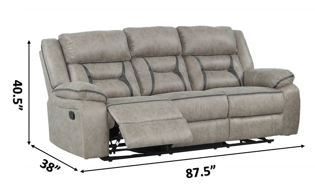 Galaxy Home Denali Sofa in Gray - galleria furniture outlet