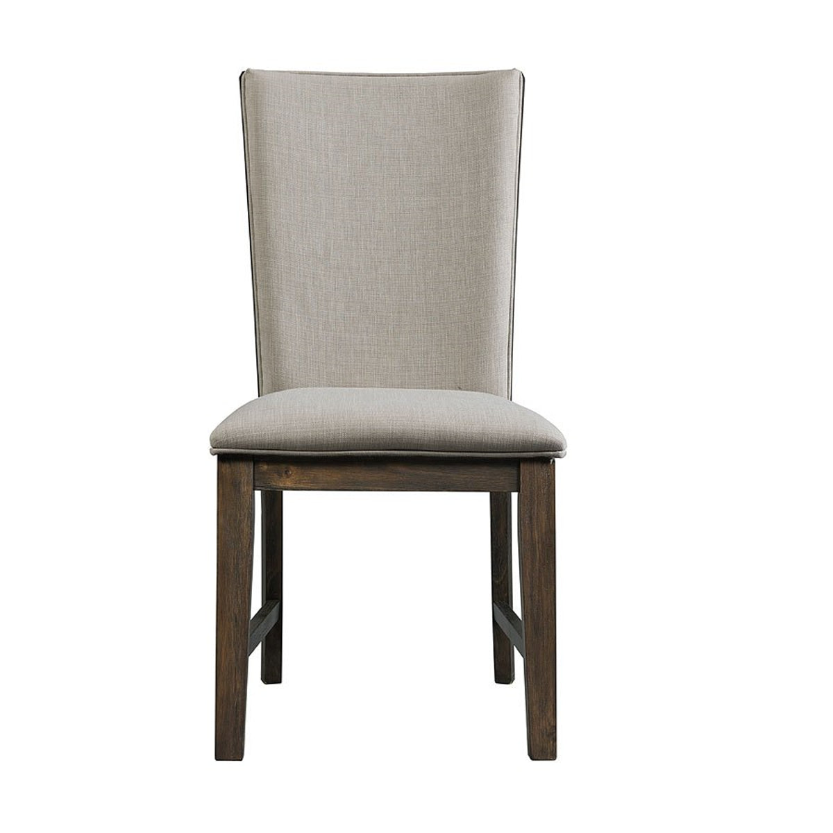 Elements International Grady Upholstered Side Chair (Set of 2) in Brown