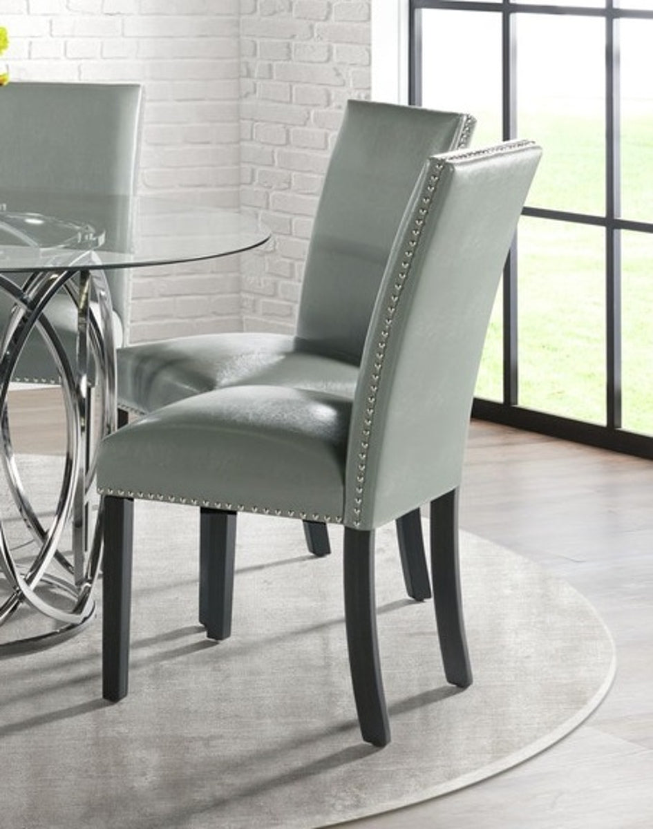 Elements International Merlin Meridian Side Chair (Set of 2) in Grey image