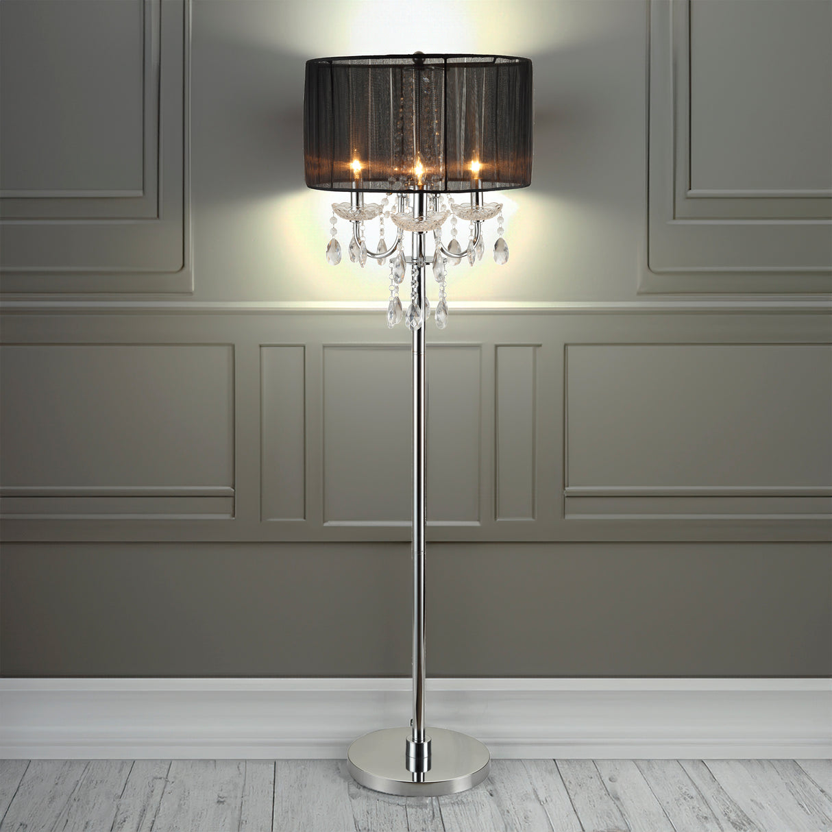 CHANDELIER FLOOR LAMP 62.5 H